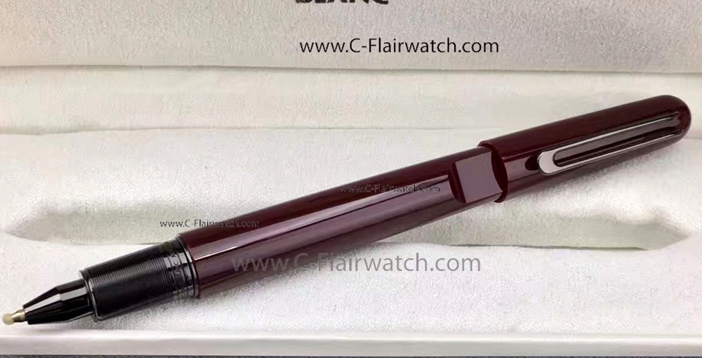 Copy Montblanc M Rollerball Pen:Red Barrel Black Clip
